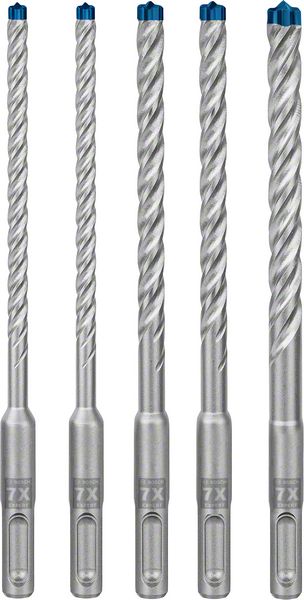 EXPERT SDS plus-7X Hammerbohrer-Set, 6/6/8/8/10 mm, 5-tlg