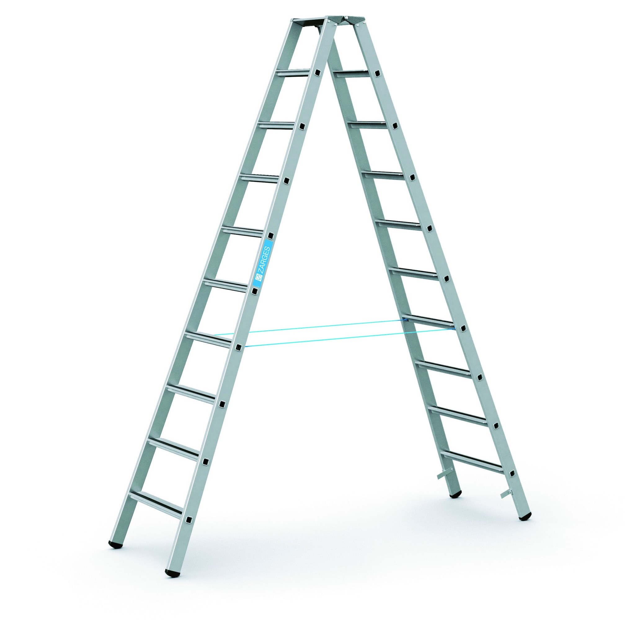 Image de Stufenleiter Saferstep B 2x10 Stufen Leiterlänge 2,83 m Arbeitshöhe 4,15 m