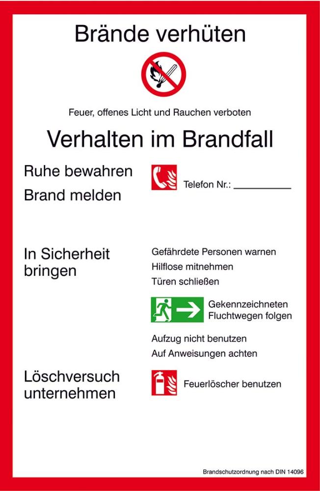 Picture for category Brandschutzordnung BRD und Landkreis München, Alu