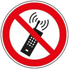 Bild für Kategorie Verbotsschild, Mobilfunk verboten