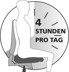 Bild von Arbeitsstuhl TEC 20 Sitz PU-Schaum schwarz Sitzhöhe 590-840 mm mit Gleiter /Fußring
