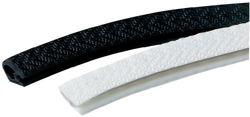 Bild von Kantenschutz flexibel schwarz, mit Moosgummi, Klemmbereich 1,0-3,0mm, 10x19mm , 50m