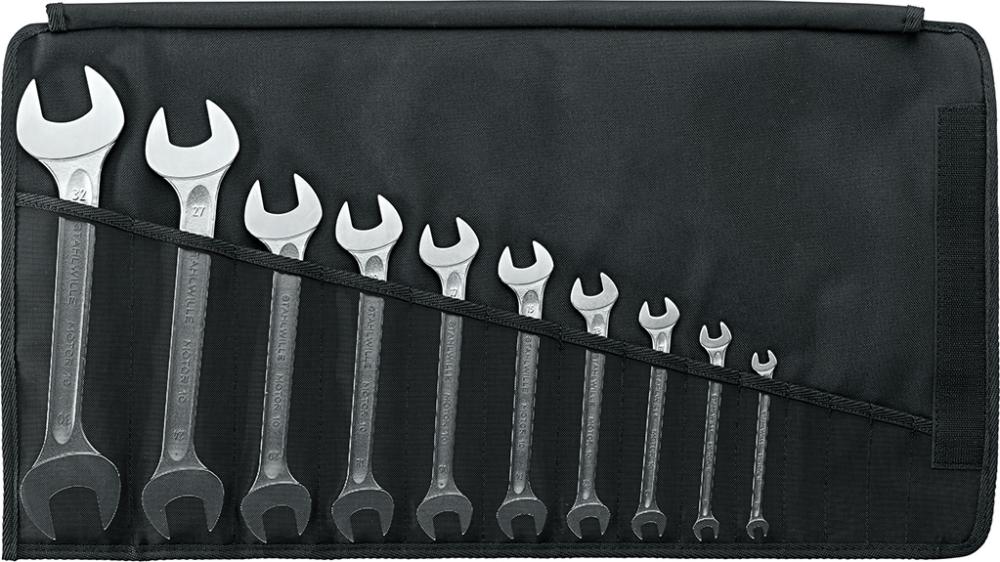 Image de Doppelmaulschlüssel-Satz DIN 3110 6-32mm 10-teilig in Rolltasche Stahlwille