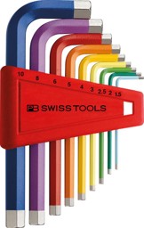 Picture of Winkelschraubendreher- Satz im Kunststoffhalter 9-teilig 1,5-10mm Rainbow PB Swiss Tools