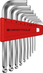 Picture of Winkelschraubendreher- Satz im Kunststoffhalter 9-teilig 1,5-10mm Kugelkopf PB Swiss Tools