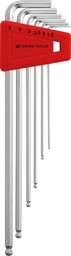 Image de Winkelschraubendreher- Satz im Kunststoffhalter 6-teilig 1,5-5mm lang Kugelkopf PB Swiss Tools