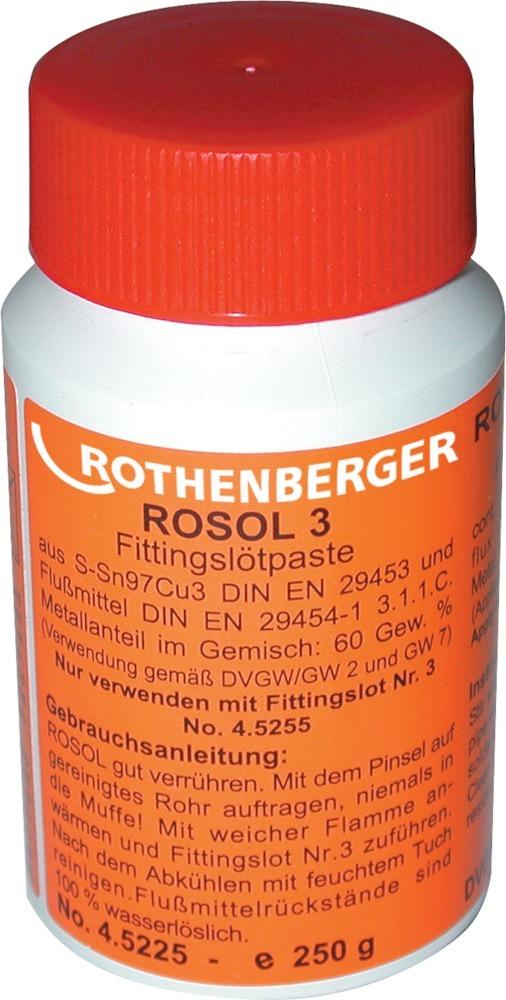 Image de Weichlötpaste Rosol 3 250g Flasche Rothenberger