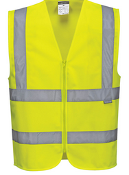 Bild von Warnschutzweste mit Reißverschluss Gelb Gr. L