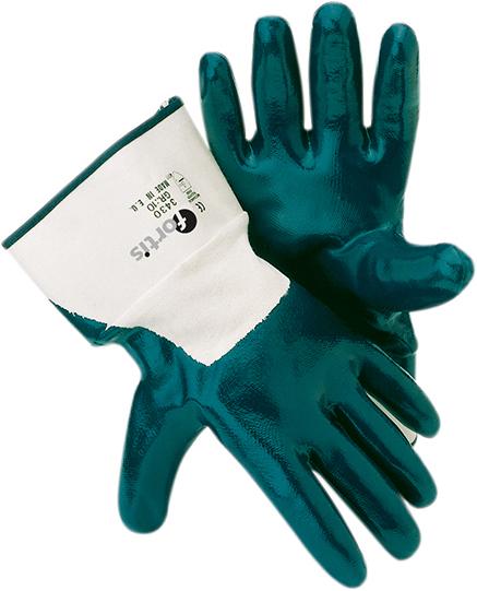 Nitrilhandschuh Mechanic blue mit Stulpe
