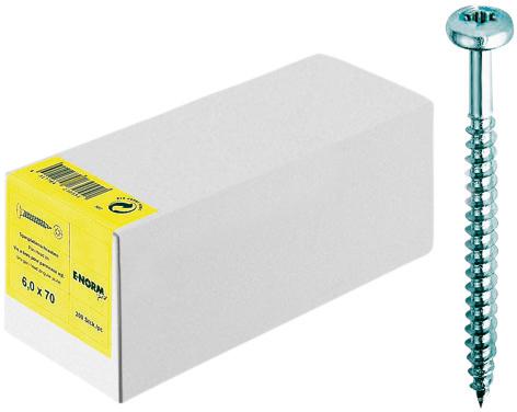Spanplattenschraube, Pan Head, Innensechsrund, Vollgewinde, blau, Handelsverpackung