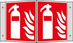 Bild für Kategorie Brandschutzsschild, Feuerlöscher als Winkelschild
