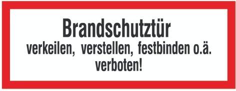 Hinweisschild, Brandschutztür