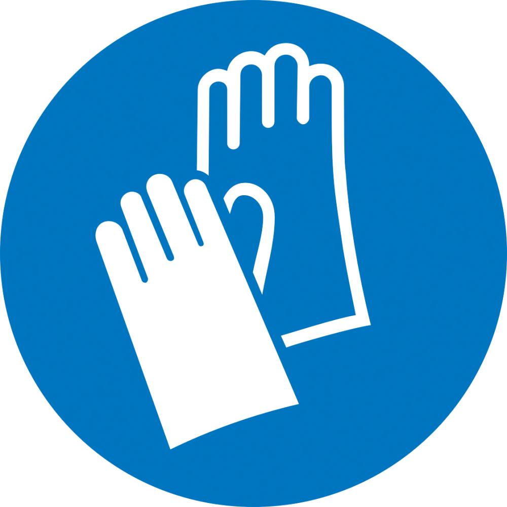 Gebotsschild, Handschutz benutzen