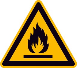 Bild für Kategorie Warnschild, Warnung vor feuergefährlichen Stoffen