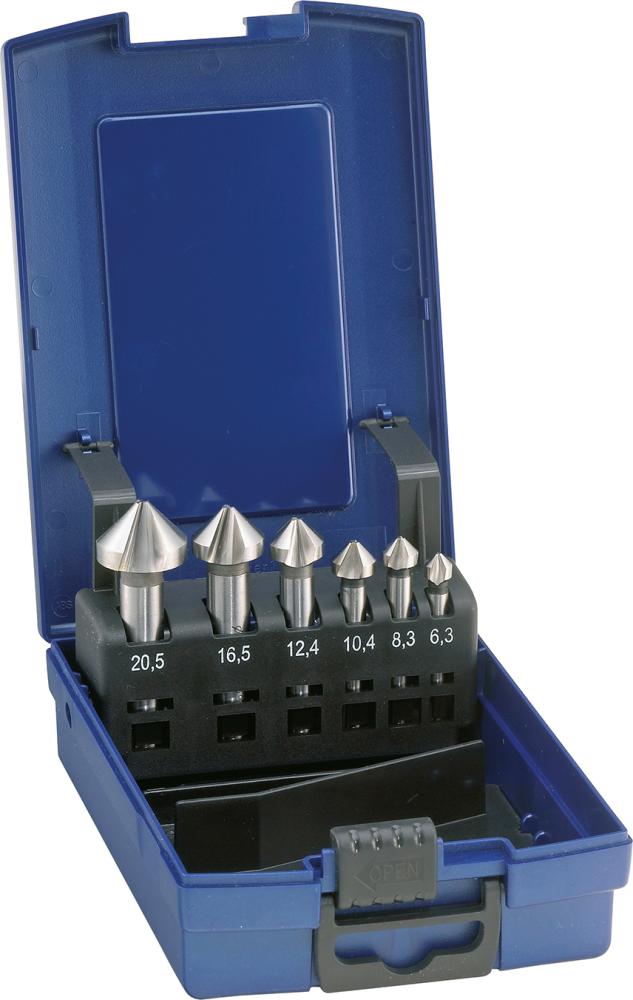 Kegel- und Entgratsenker-Satz 90°, Hartmetall