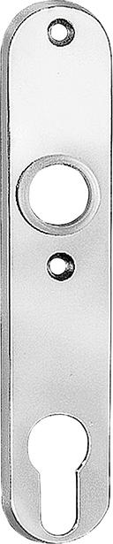 Picture of Zyl.-Kurzschild 480Z m.Zyl.-Lochung,rd.Form Leichtmetall silberfarbig
