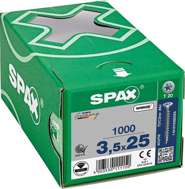 Image de SPAX SeKo T-STAR+ 3,5 x 25/21 Wirox HP