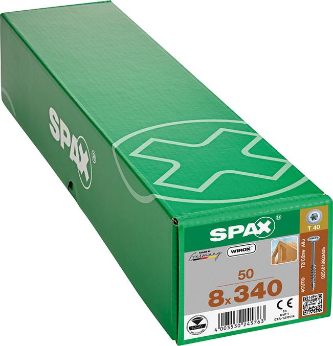 Picture of SPAX Telko T-STAR+ 8,0 x 340/80 Wirox