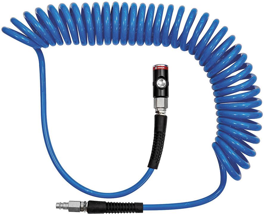 Image de Spiralschlauch PU blau, Sicherheits-Kupplung und Stecker NW7,4 12x8mm 10m RIEGLER