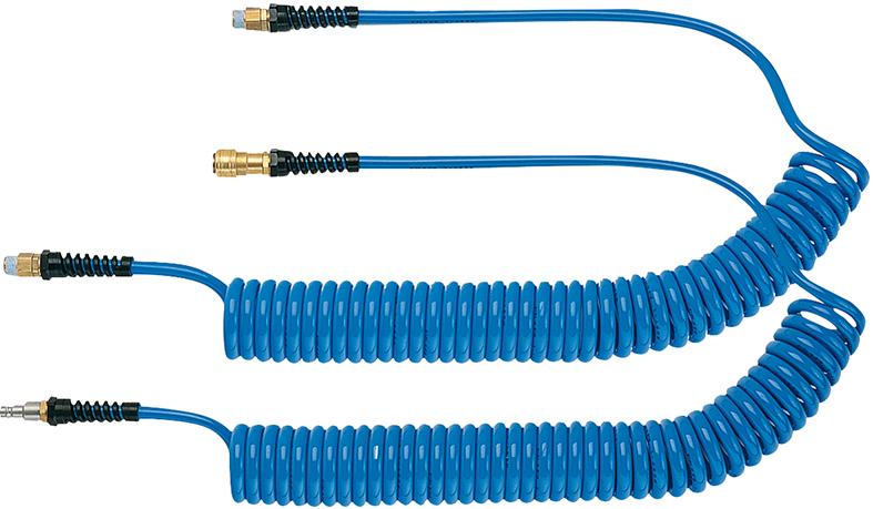 Bild von Spiralschlauch PU blau, Kupplung u Stecker NW7,2 8x5mm 3m LÜDECKE