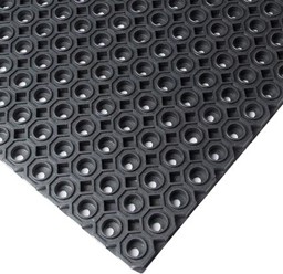 Bild von Wabenmatte (Mini-Wabe) SBR/NR, schwarz, offene Decke, 13mm, 150x100 cm