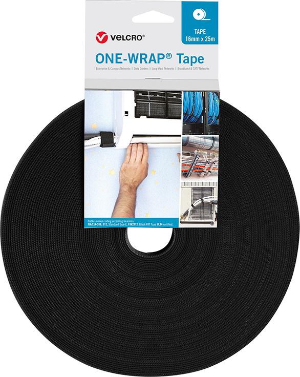 Image de VELCRO® Klettkabelbinder ONE-WRAP® Tape 13mm x 25m, schwarz