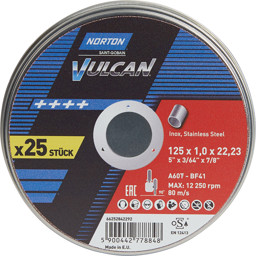 Bild von Trennscheibe Dose 25x Vulcan Inox 125x1,0mm