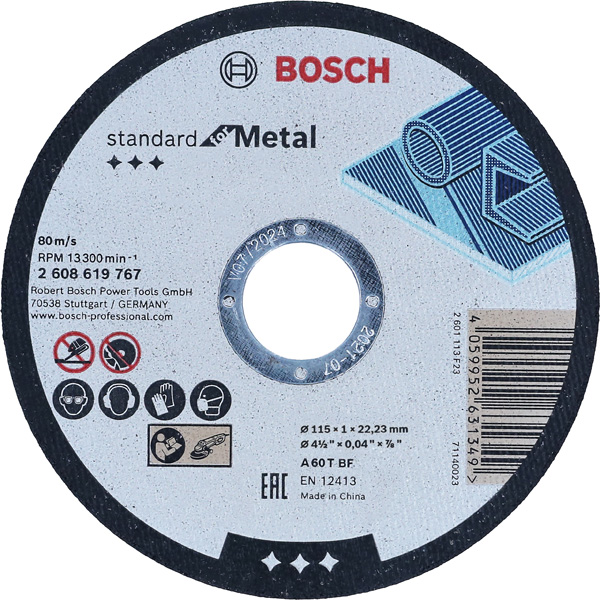 Image de Standard for Metal Trennscheibe gerade, 115 mm, 22,23 mm