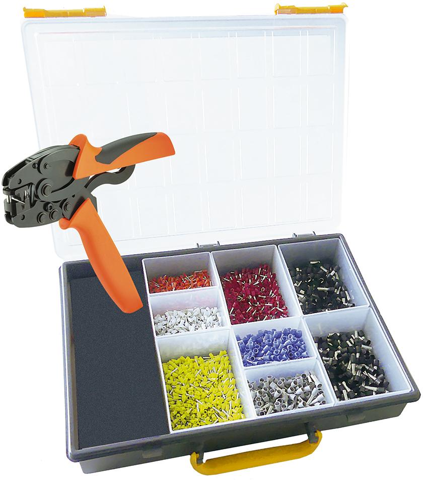 Crimp-Sortiment für Aderendhülsen, 4501-teilig, Crimpzange PZ 6 Roto L
