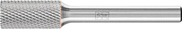 HM-Frässtift ZYA-S, Zylinderform, Zahnung MICRO, mit Stirnverzahnung