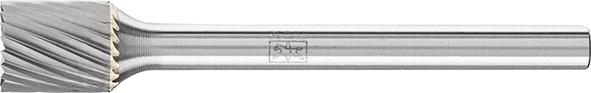 HM-Kleinfrässtift ZYA-S, Zylinderform, Zahnung 5, mit Stirnverzahnung
