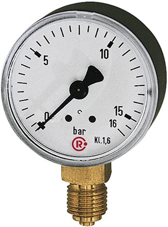 Manometer, Anschluss unten