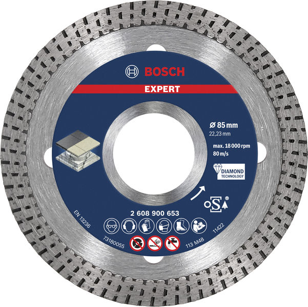 EXPERT Hard Ceramic Diamanttrennscheibe (Präzision) für kleine Winkelschleifer, Bohrung 22,23 mm