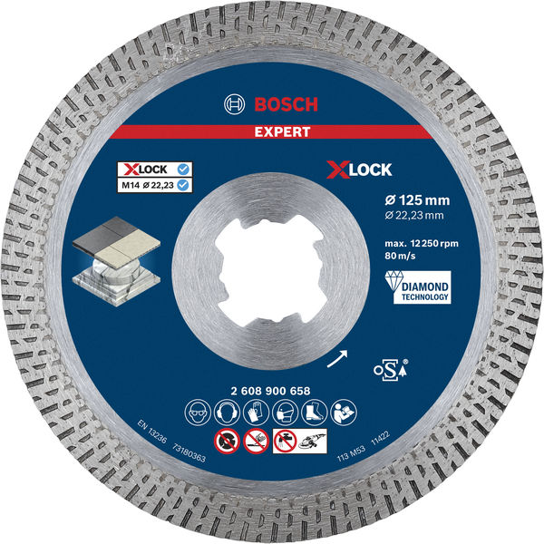 EXPERT Hard Ceramic Diamanttrennscheibe (Präzision) für kleine Winkelschleifer, X-LOCK