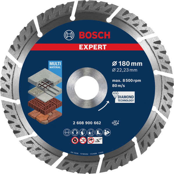 EXPERT Multi Material Diamanttrennscheibe für große Winkelschleifer