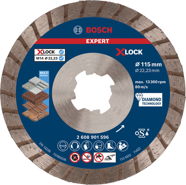 EXPERT Multi Material Turbo-Diamanttrennscheibe, X-LOCK