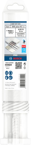 PRO SDS plus-4C Meißel- und Bohrer-Set