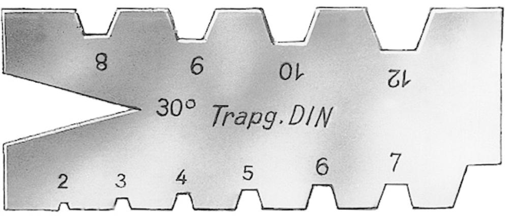 Bild von Trapezgewinde-Stahllehre DIN103 stg.2-12mm FORUM