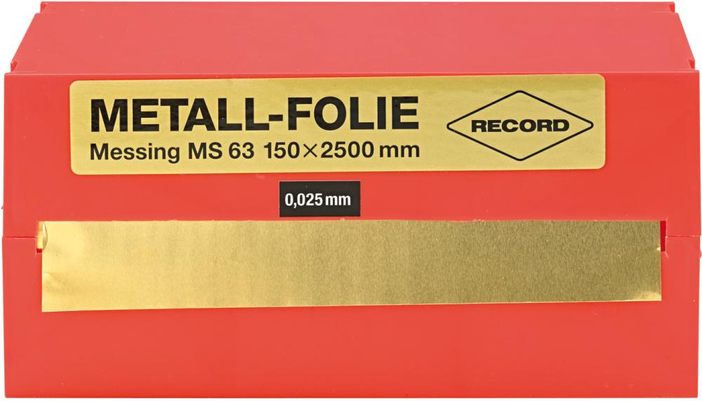 Bild von Metallfolie Messing 150x2500x0,025mm RECORD