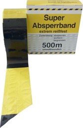 Bild von Absperrband 500 m-Rolle gelb/schwarz geblockt