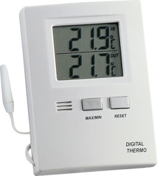 Image de Thermometer Max-Min. Elektr., Kunststoff, weiß