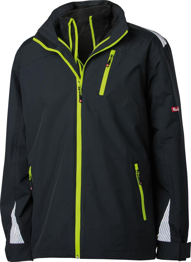 Picture of FORTIS 3-in-1Jacke 24, schw./lime,Gr.S