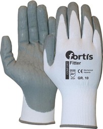 Bild von Handschuh Fitter Foam,weiß-grau, Gr.10, FORTIS