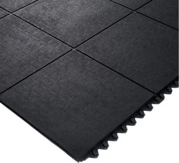 Bild von Arbeitsplatzsteckmatte SBR/NR, schwarz, geschlossene Decke, 15mm, 900x900mm