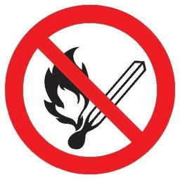 Bild von Verbotsschild Aluminium D100 mm Feuer,offenes Licht und Rauchen verboten