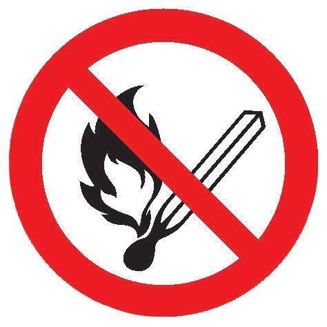 Bild von Verbotsschild Aluminium D200 mm Feuer,offenes Licht und Rauchen verboten