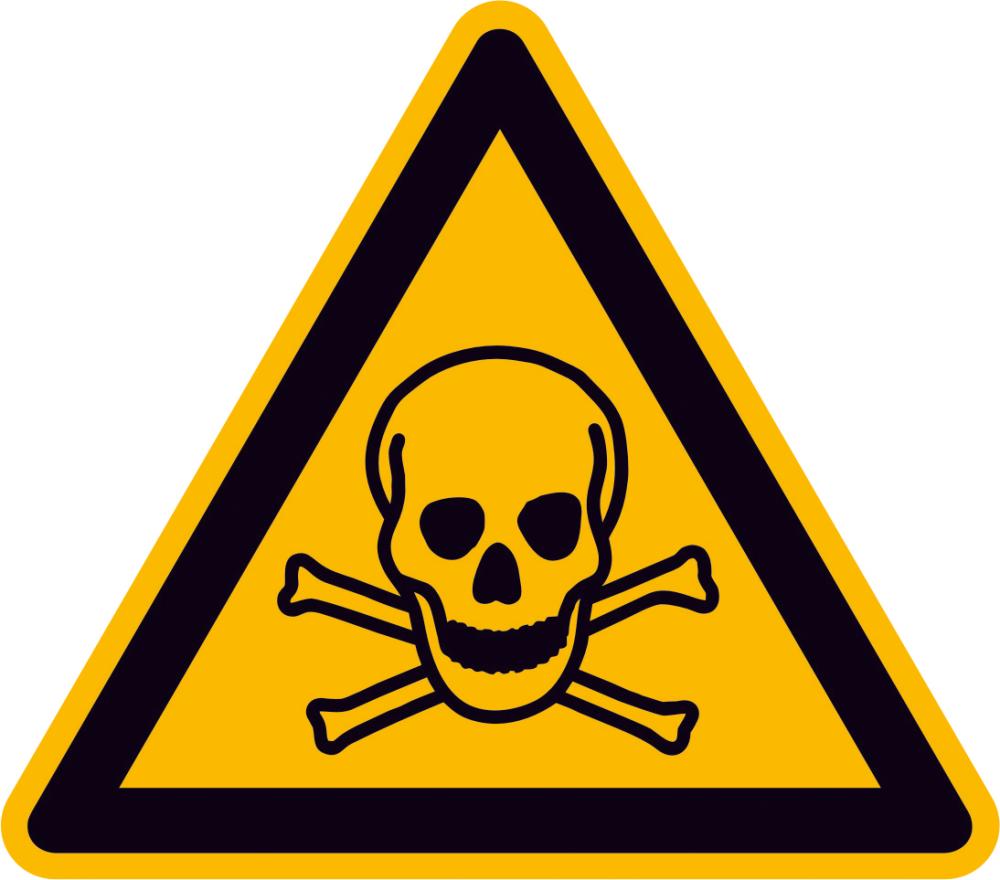 Image de Warnschild Folie SL 100 mm Warnung vor giftigen Stoffen