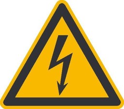 Bild von Warnschild Folie SL 25 mm Warnung vor gefährlicher elektrischerSpannung 44 Stk.pro Bogen