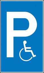 Bild von Parkplatzschild Kunstst. B250xH400 mm Nur für Behinderte