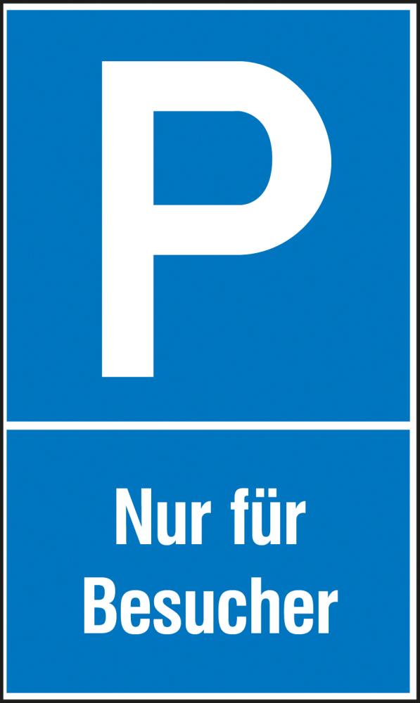 Picture of Parkplatzschild Alu B400xH600 mm Nur für Besucher